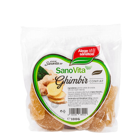 Candied ginger, 100 g, Sanovita