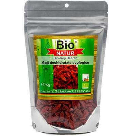 Organic dehydrated goji berries, 75 g, Bio Natur