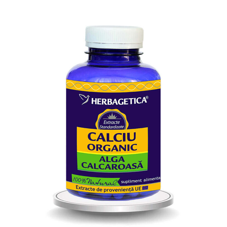 Organic Calcium with calcium seaweed, 120 capsules, Herbagetica