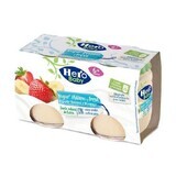 Yogurt con banana e fragole, +6 mesi, 2x 120 gr, Hero Baby