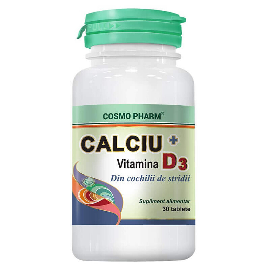 Calcio+Vitamina D3, 30 comprimidos, Cosmopharm