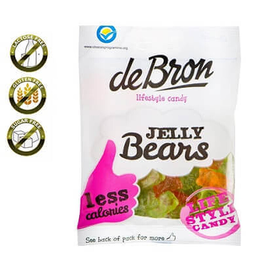 Jelly Bears fruit-flavoured gummy jellies, 90 g, DeBron