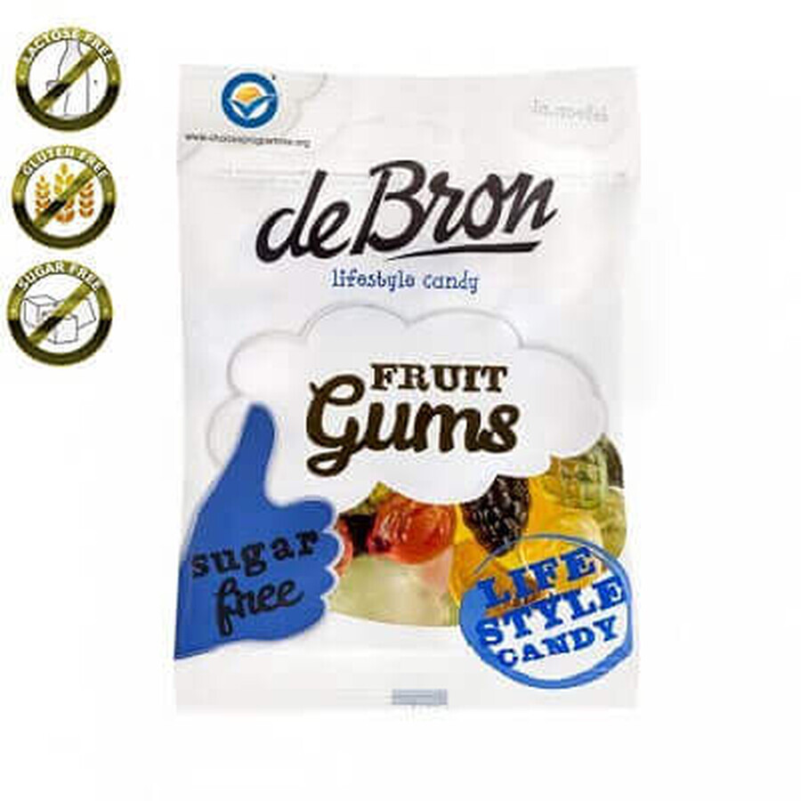 Fruit-flavoured gummy jellies, 100g, DeBron