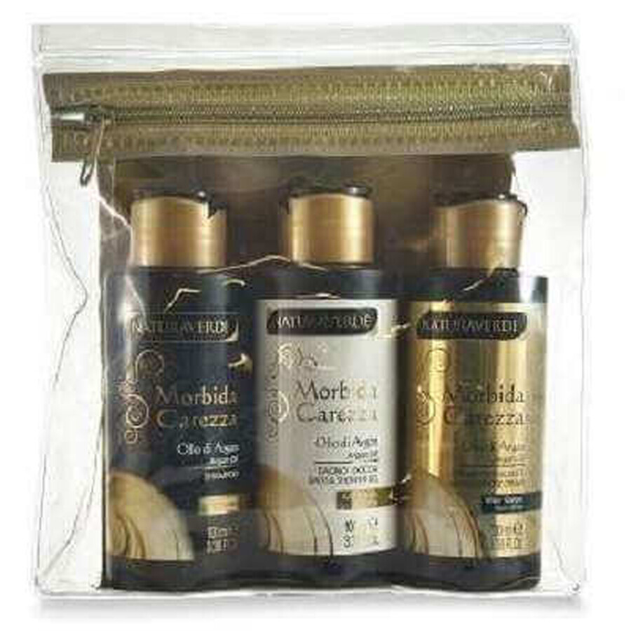 Kit da viaggio - Shampoo 100ml, Gel doccia 100ml, Crema corpo 100ml, Naturaverde