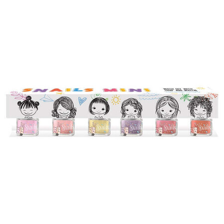 Children's nail polish, Music gift box set, 6 pcs x 7 ml, Snails