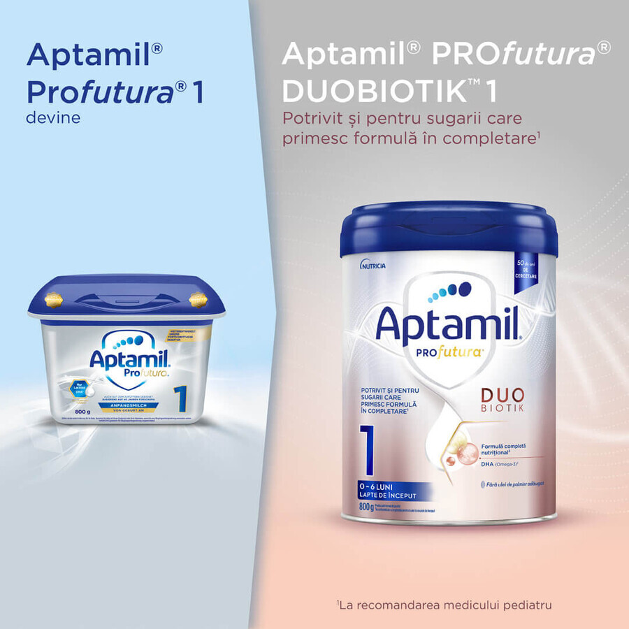 Latte in polvere Aptamil PROfutura DUOBIOTIK 1, 800 g, 0-6 mesi, Nutricia