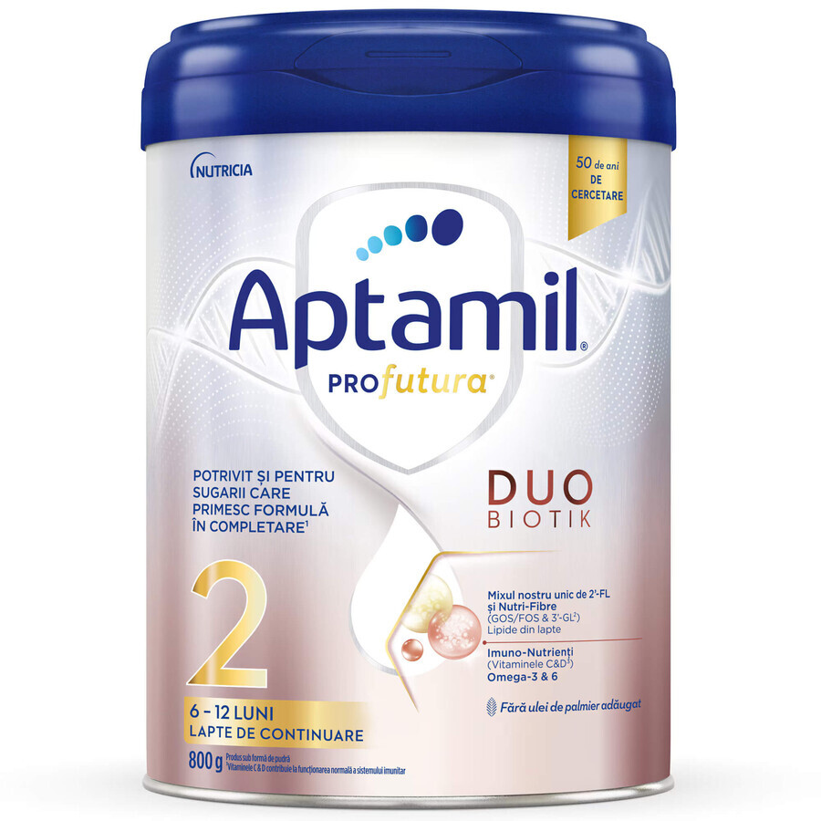 Latte in polvere Aptamil ProFutura 2 Duo Biotik, 6-12 mesi, 800 g, Nutricia