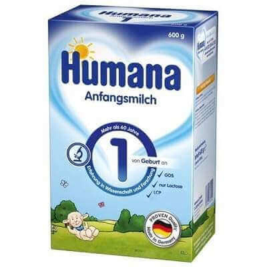 Latte in polvere Formula 1, +0 mesi, 600 g, Humana