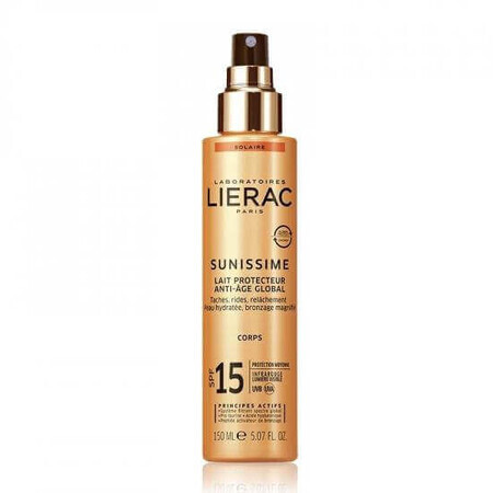 Latte protettivo energizzante per il corpo SPF 15 Sunissime, 150 ml, Lierac