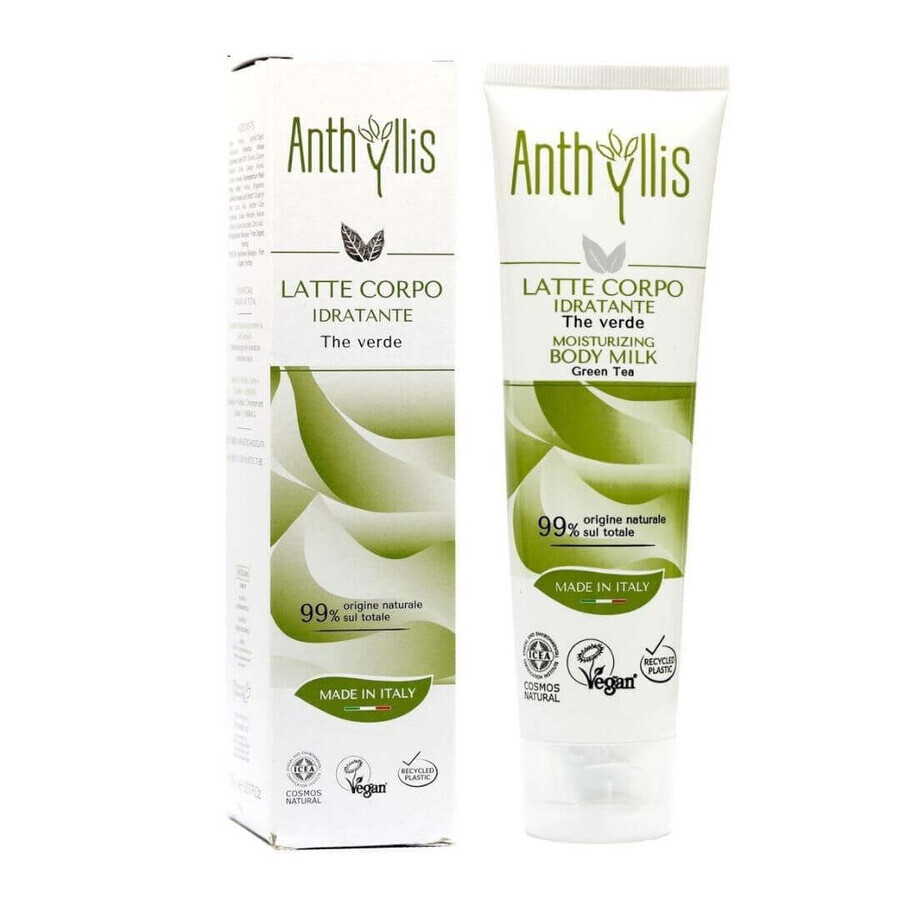 Moisturizing body lotion with green tea, vegan, 150ml, Anthyllis