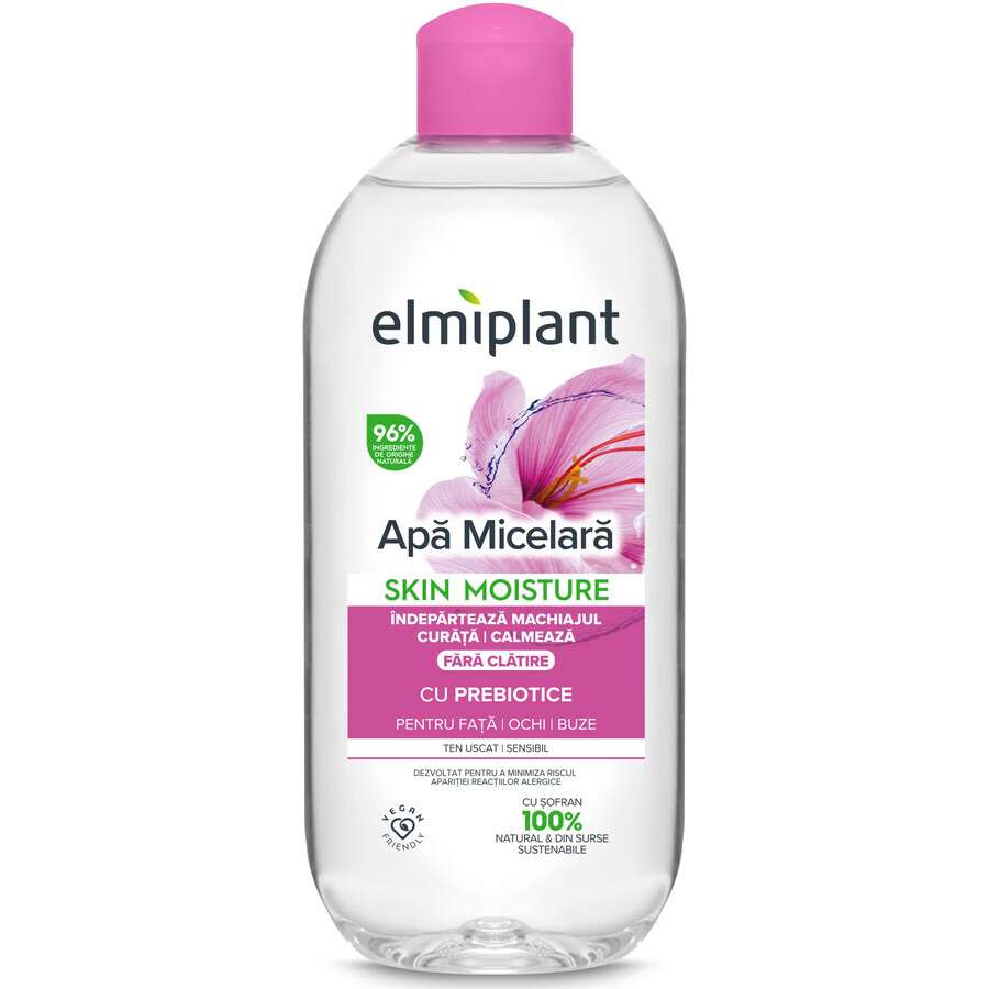 Lozione micellare per pelli secche/sensibili con prebiotici Skin Moisture, 400 ml, Elmiplant