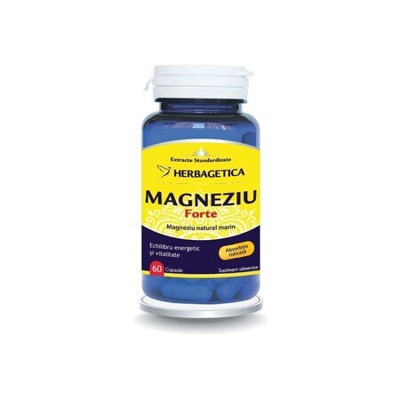 Magneziu forte, 60 capsule, Herbagetica