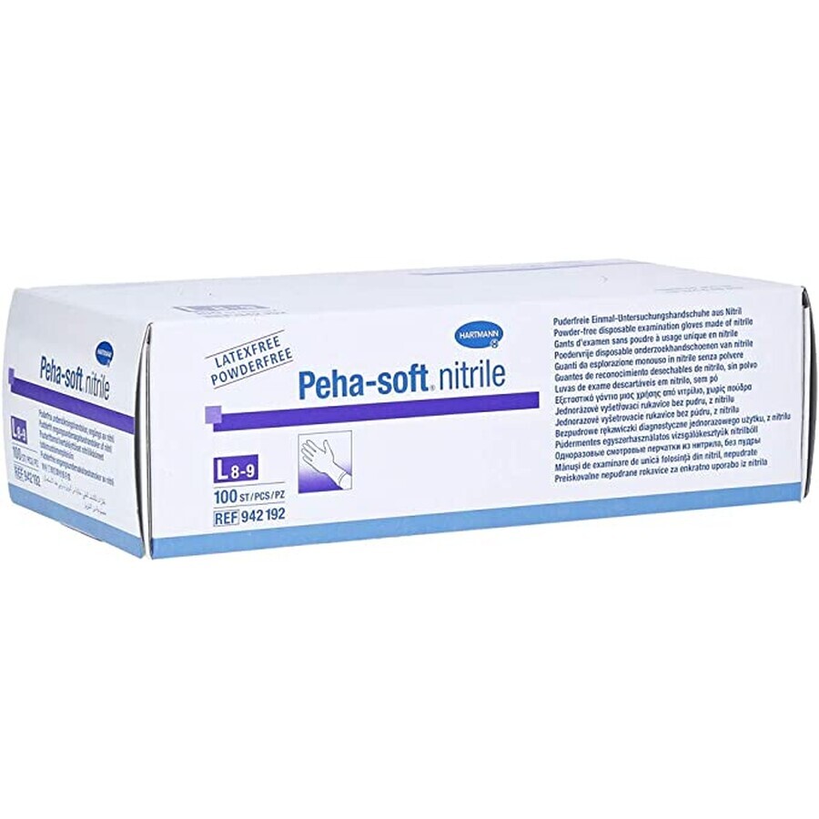 Guanto Peha-Soft Nitrile, Monouso, Senza Polvere, L, 100 Pezzi