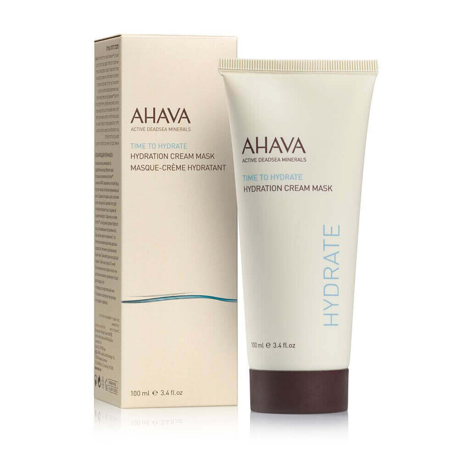 Ahava Time to Hydrate - Hydration Cream Mask Maschera Idratante Viso, 100ml