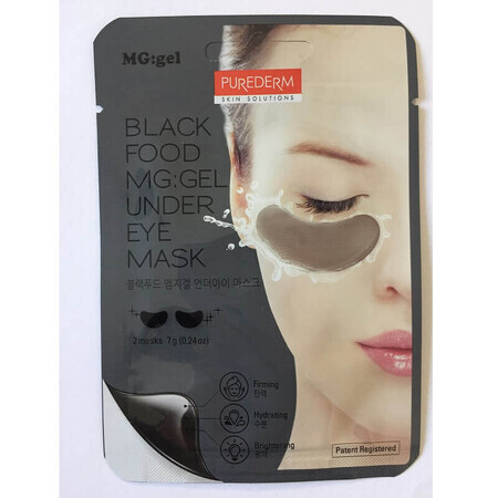 Maschera tipo MG: Gel Black Food Complex, compattezza e luminosità per la zona sotto gli occhi, 7 g, Purederm