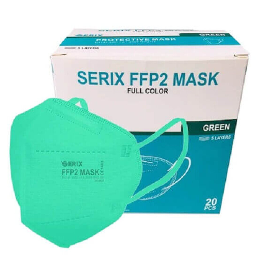 Mascherine protettive FFP2, verdi, 20 pz, Serix