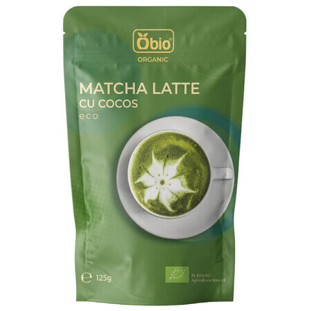 Matcha Latte con cocco biologico, 125g, Obio