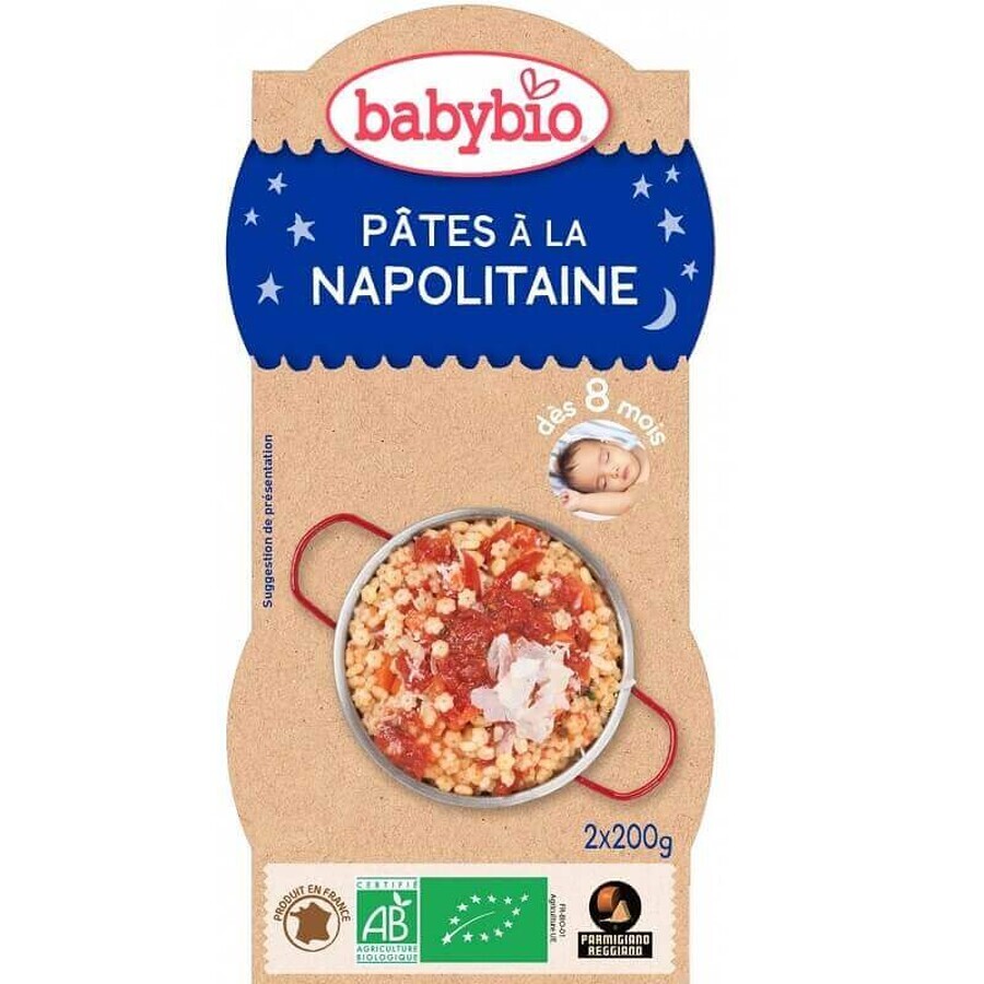 Menú de pasta napolitana, 2x200 g, Babybio