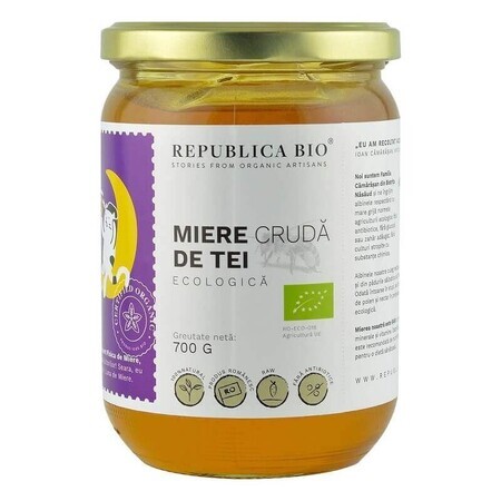 Miele grezzo di Tei Eco, 700 gr, Republica Bio