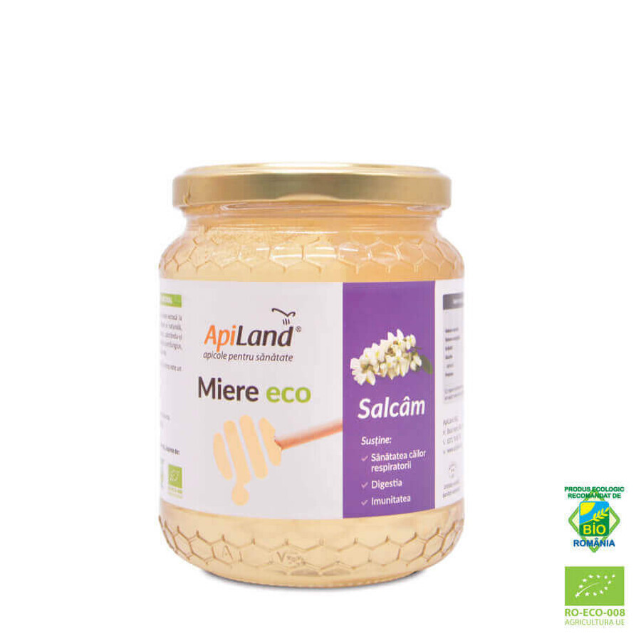 Miele crudo di acacia eco, 500 g, ApiLand