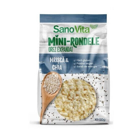 Mini round with salt from buckwheat and chia, 50 g, Sanovita