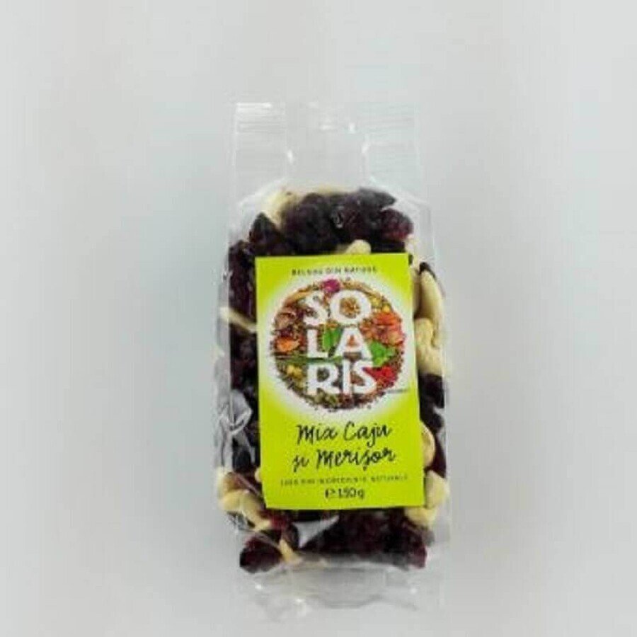 Mezcla de anacardos y cerezas, 150 gr, Solaris