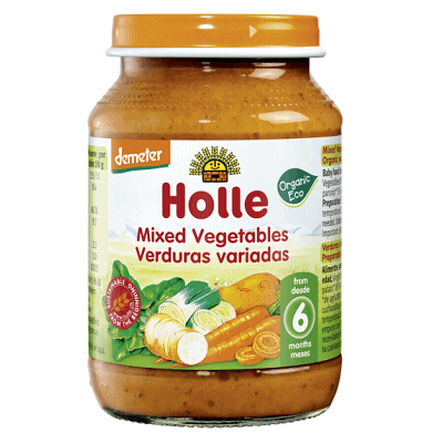 Mezcla vegetal ecológica, +6meses, 190g, Holle Alimentación Infantil