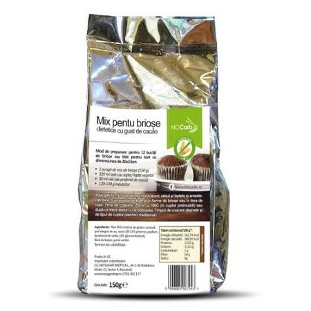 Diet muffin mix with cocoa flavour, NoCarb, 150g, No Sugar Shop