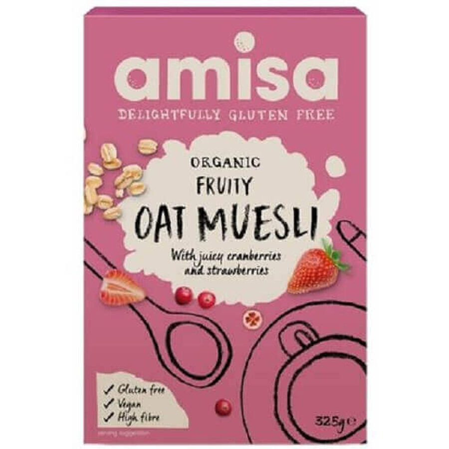 Muesli con frutta e avena senza glutine Bio, 325 gr, Amisa