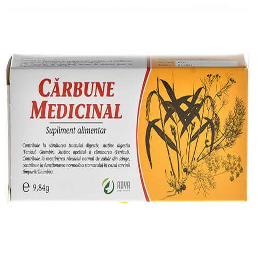 Carbone medicinale, 30 capsule, Adya