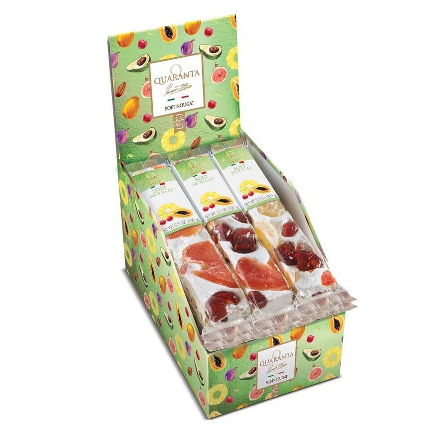 Barretta di torrone ai frutti esotici, 100g, Quaranta