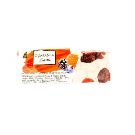 Nugat Bar with berry cream, 50 gr, Quaranta