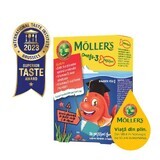 Omega-3 fish with lime and strawberry flavour, 36 jellies, Möller's