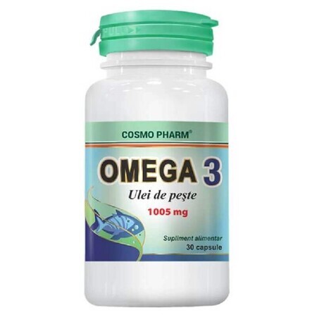 Aceite Omega 3 sobre 1005 mg Natural, 30 cápsulas, Cosmopharm