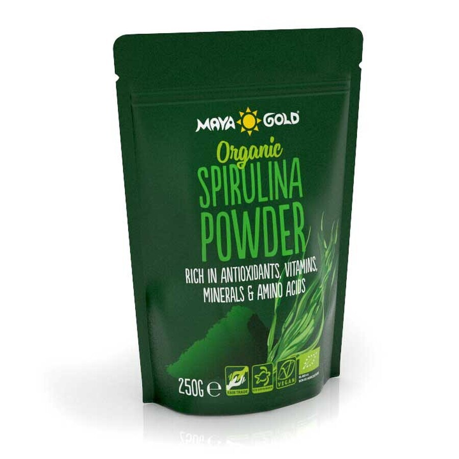 Espirulina ecológica en polvo, 250 gr, Maya Gold