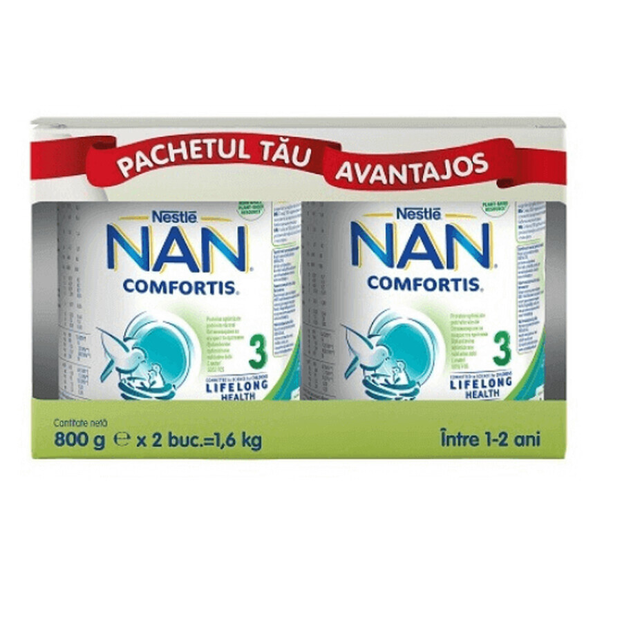 Pacchetto vantaggioso Nan 3 Comfortis, +1 anno, 2x 800 gr, Nestlé