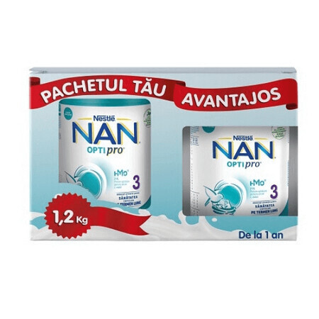 Pacchetto vantaggioso Nan 3 OptiPro, +1 anno, 800+400 g, Nan