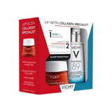 Pacchetto Liftactiv collagene specialista crema giorno antirughe, 50ml + Gel booster minerale 89, 50ml, Vichy