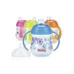 Nuby Tazza No Spill Designer Con Manici E Beccuccio Silicone 270 ml 6m+ 1 Pezzo