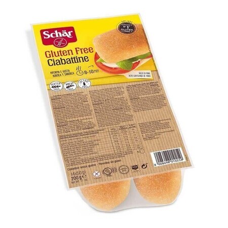 Glutenvrij ciabatta brood, 200 g, Dr Schar