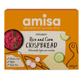 Organic Rice and Corn Crispbread, 120g, Amisa