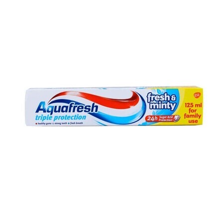 Fresh &amp; Minty Triple Protection Toothpaste, 125 ml, Aquafresh