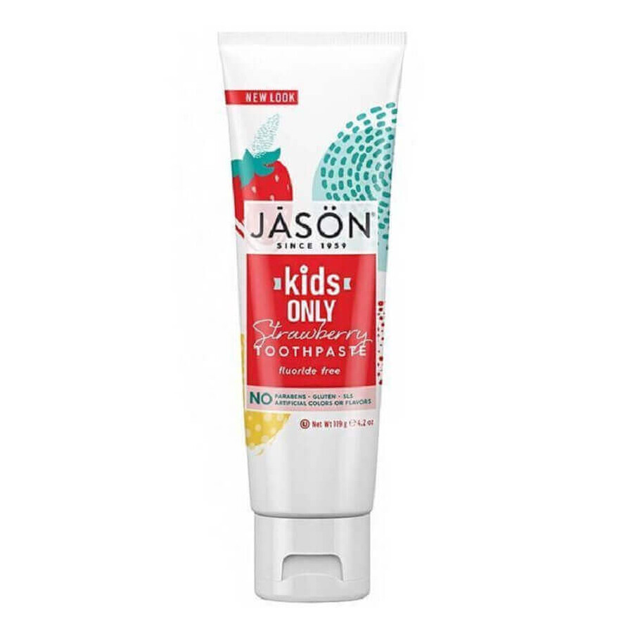 Dentifricio naturale al gusto di fragola, 119 g, Jason