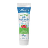 Dentifricio naturale per bambini al gusto di fragola, 40 g, Dr Browns