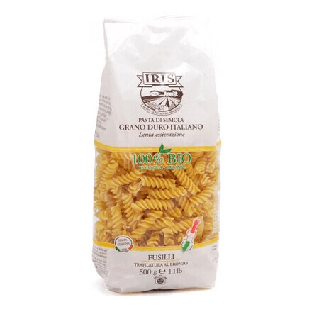 Organic Fusilli pasta from durum wheat, 500 g, Iris Bio