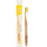 Yellow bamboo toothbrush for adults, Nordics