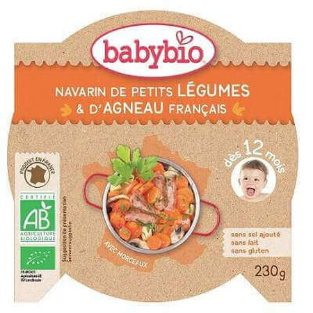 Pire Bio Vegetable and lamb stew menu, +12months, 230g, BabyBio