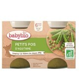 Organic pea puree, +6 months, 2x 130g, BabyBio