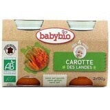 Organic carrot puree, +4 months, 2x 130g, BabyBio