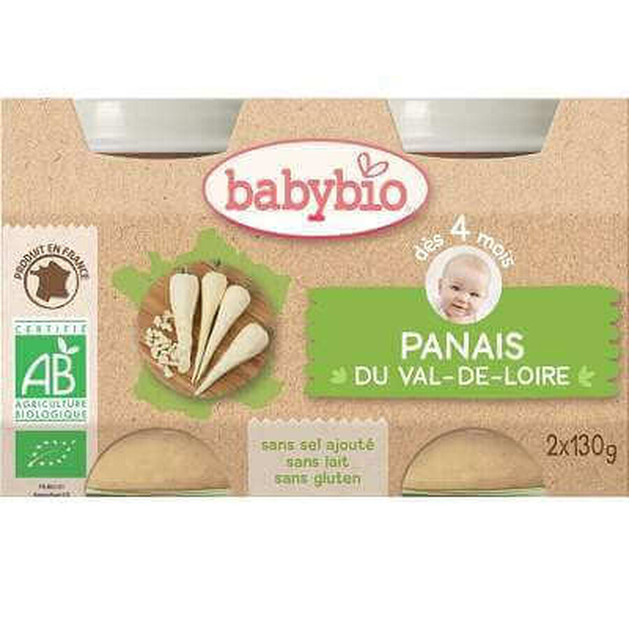 Purea di pastinaca biologica, +4 mesi, 2X130g, BabyBio